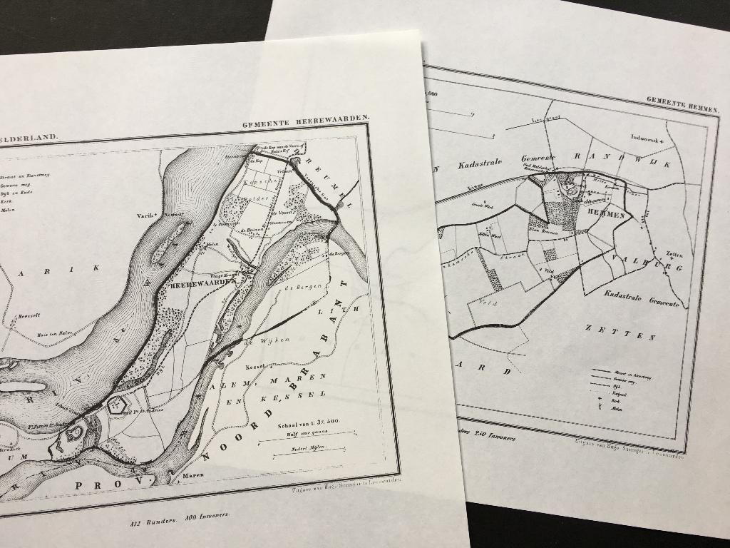 Gemeente kaarten van Gelderland. Aalten t/m Zutphen. (1865), Boeken, Atlassen en Landkaarten, Ophalen of Verzenden, 1800 tot 2000