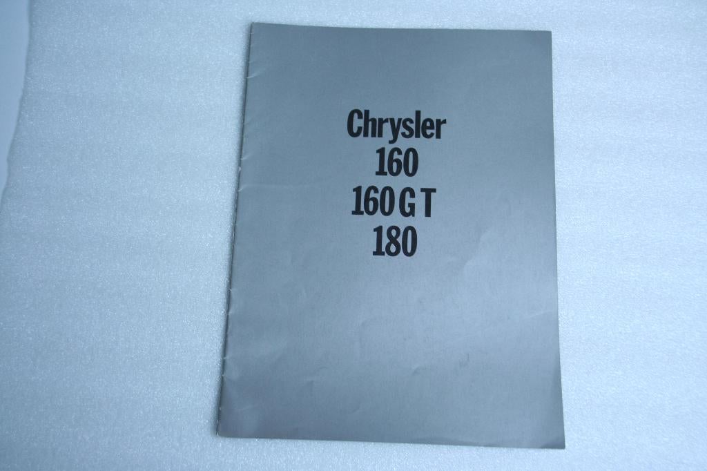 Folder Chrysler 160 / 160 GT / 180 (10-1971) (7), Ophalen of Verzenden, Nieuw, Overige merken