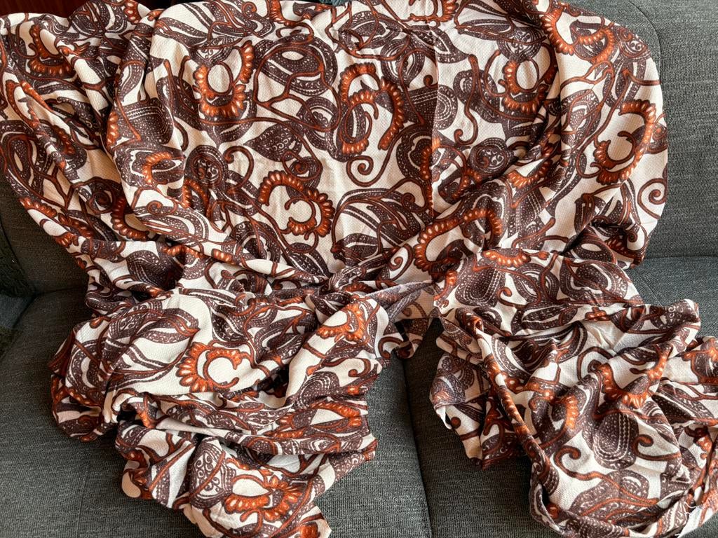 Megalange lap vintage / retro stof, 6,5 meter lang!, Ophalen of Verzenden, Zo goed als nieuw, Katoen, 120 cm of meer