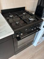 Everglades 4-pits gasfornuis met oven 60 cm breed, Ophalen, 4 kookzones, Zo goed als nieuw, Gas