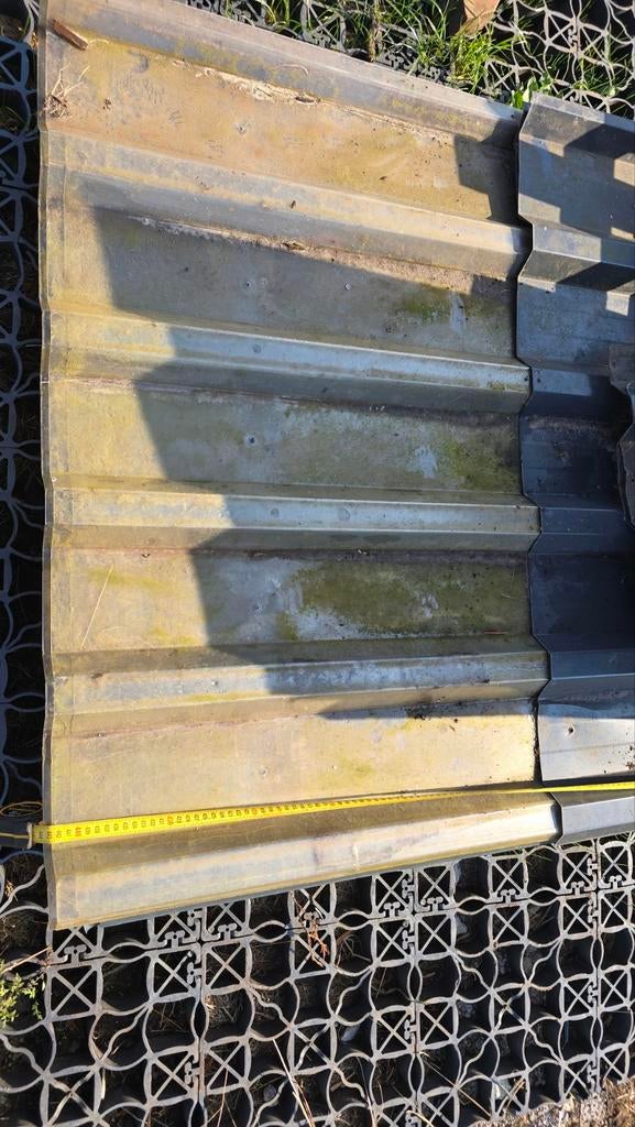 Damwandprofiel golfplaten, 1 meter breed, 440 cm lang, Ophalen, Gebruikt, Zwart, 15 m² of meer