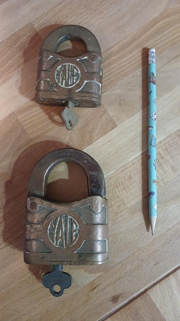 Vintage Yale Hangslot met Sleutel, Ophalen of Verzenden