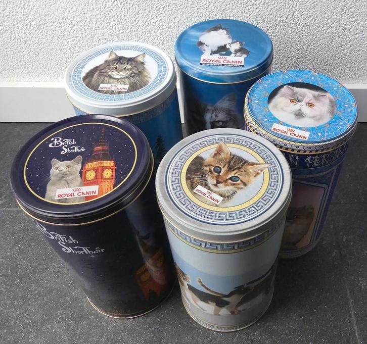 Royal Canin blikken katten Pers Noorse boskat Maine Coon, Verzamelen, Blikken, Zo goed als nieuw, Overige, Overige merken, Ophalen of Verzenden