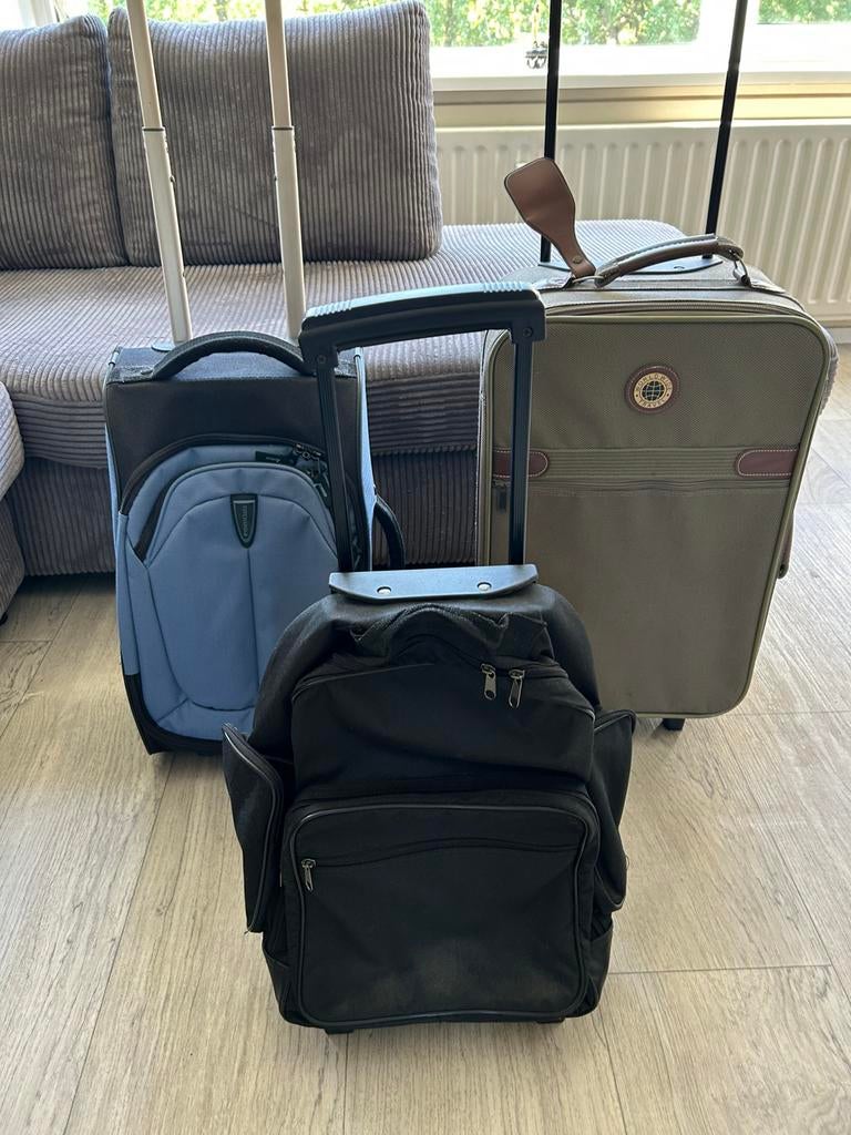 Handbagage 3 keer, Ophalen, 50 tot 60 cm, Hard kunststof, Zo goed als nieuw