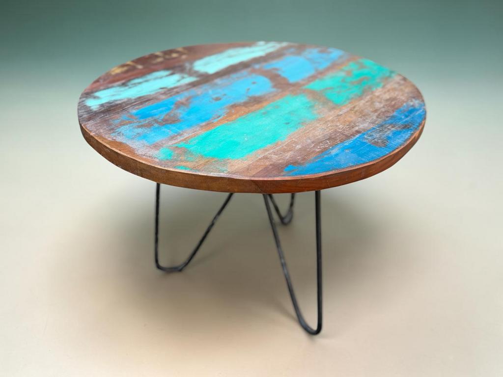 Loods 5 salontafel, Huis en Inrichting, Tafels | Salontafels, Ophalen, Rond, 50 tot 100 cm, Zo goed als nieuw