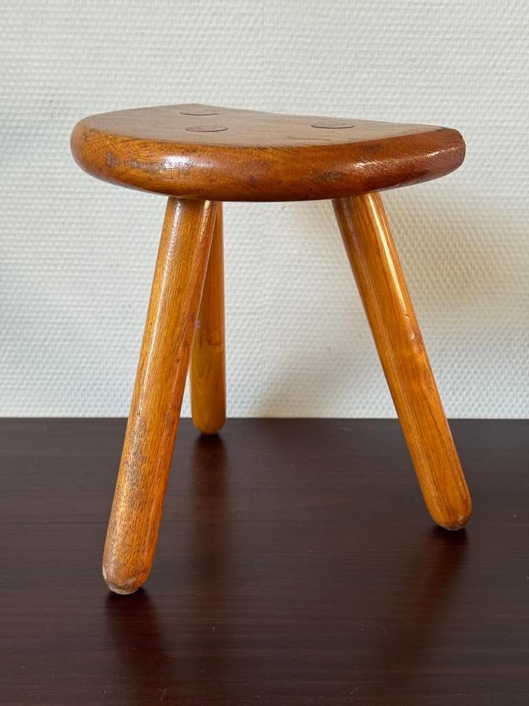 Vintage Houten Melkkrukje, Bijzetttafel, Plantentafeltje, Huis en Inrichting, Ophalen of Verzenden, Gebruikt, Hout