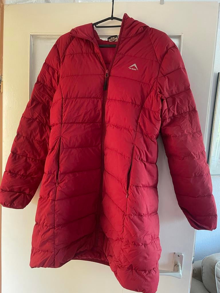 Rode K-way jas, maat S, zo goed als nieuw, Ophalen of Verzenden, Zo goed als nieuw, Maat 36 (S), Rood