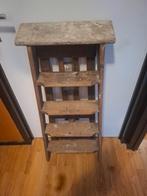 Houten Trapje / Krukje, Ophalen, Gebruikt, Bruin, Vintage