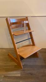Stokke Tripp Trapp eiken naturel met origineel leertje, Kinderen en Baby's, Kinderstoelen, Ophalen, Gebruikt, Meegroeistoel, Aanschuifbaar