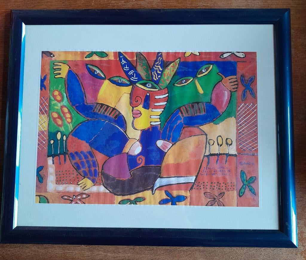 Schilderijen van Clemens Briels 1996 zeefdruk op papier, Ophalen of Verzenden