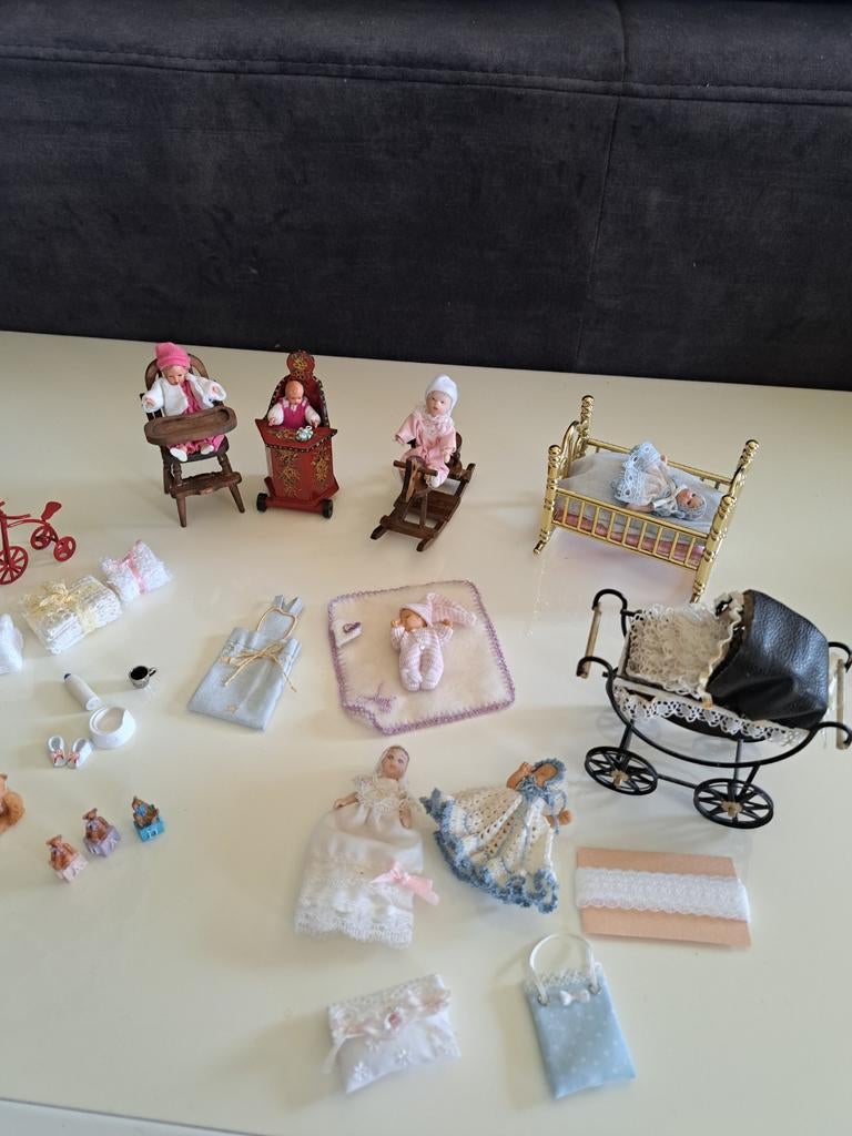 engelse kinderwagen babyspul 1.12, Ophalen of Verzenden, Nieuw, Poppenhuis