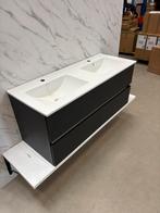 Badmeubel 120cm zwart eiken met keramische wastafel, Huis en Inrichting, Badkamer | Badkamermeubels, 100 tot 150 cm, Wltradingnl@outlook.com