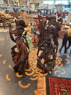 Set van 2 handgesneden houten Balinese danseressen, Ophalen of Verzenden