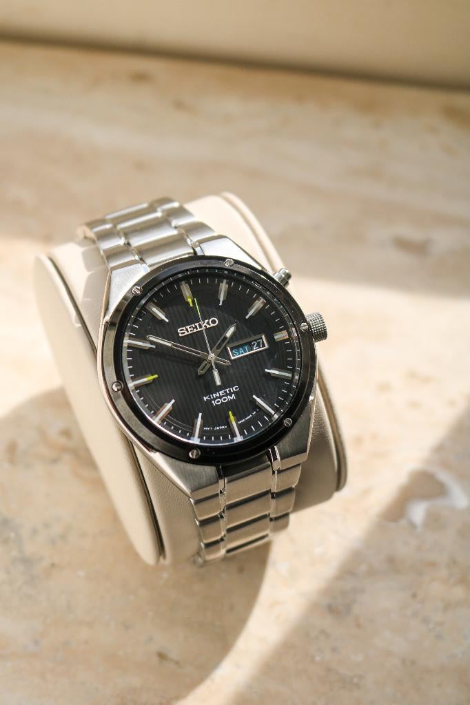 Seiko Kinetic SMY151P1 Kinetic horloge, Sieraden, Tassen en Uiterlijk, Horloges | Heren, Staal, Polshorloge, 1431EE, Ophalen of Verzenden