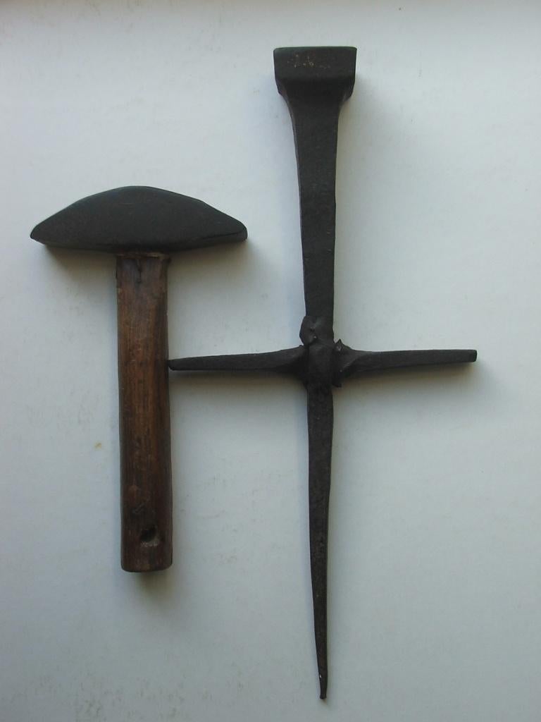 Haarspit met hamer, Antiek en Kunst, Antiek | Gereedschap en Instrumenten, Ophalen of Verzenden