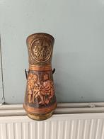 Oude Koperen Kolenkit met Reliëf - Decoratief, Ophalen of Verzenden