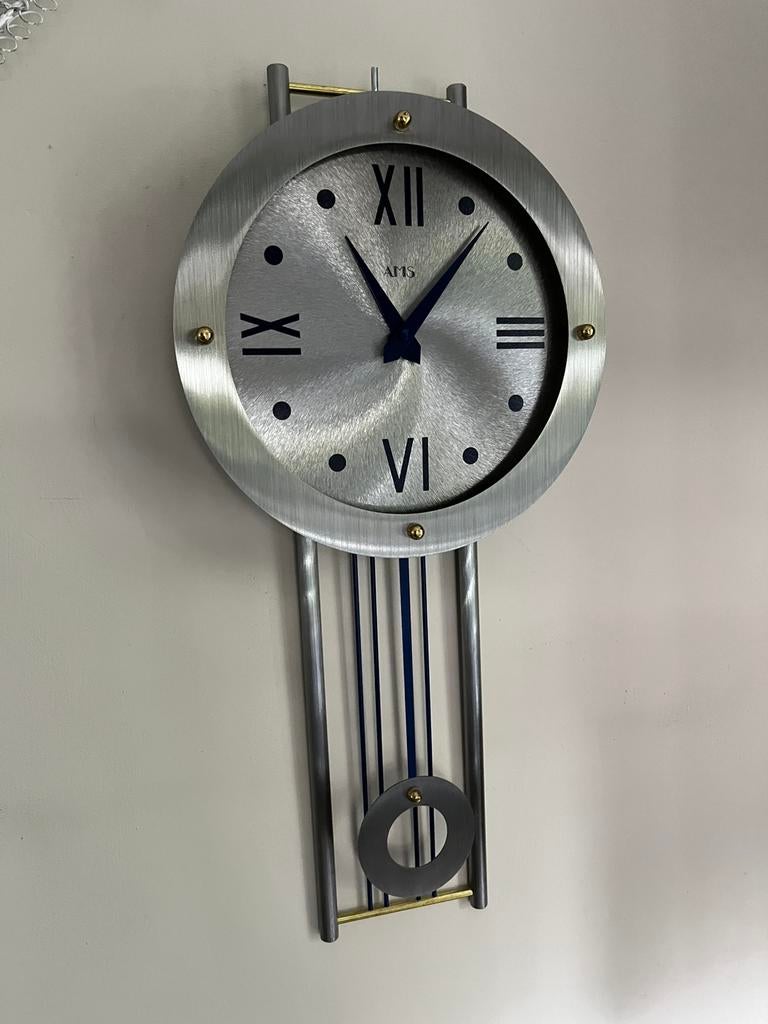 AMS wandklok met slinger, Ophalen of Verzenden, Wandklok