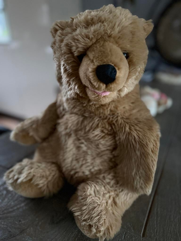 Grote zachte beer circa 40 cm zittend, Ophalen of Verzenden, Zo goed als nieuw, Stoffen beer, Overige merken