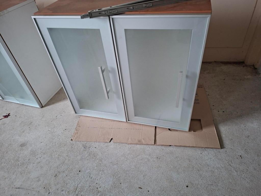 Te koop 3 boven kastjes, Huis en Inrichting, Keuken | Keukenelementen, Ophalen, Gebruikt, Bruin, 50 tot 100 cm