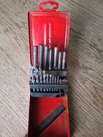 Vintage metalen bakje met boren, Ophalen of Verzenden