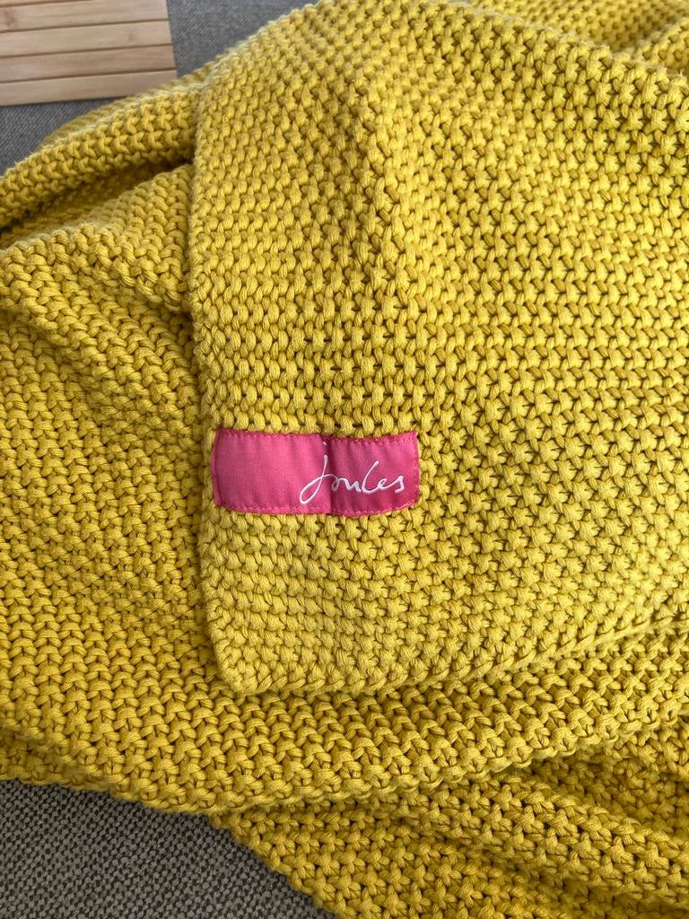 Okergele sprei van Joules, 100% katoen, Ophalen of Verzenden, Zo goed als nieuw, Tweepersoons, Geel