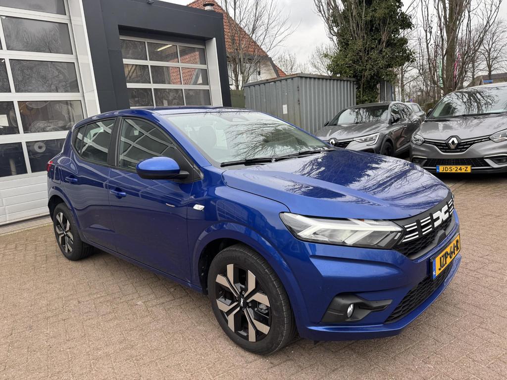 Dacia Sandero 1.0 TCe 90 Journey Automaat!, Auto's, Dacia, Stof, Gebruikt, Euro 6, Blauw