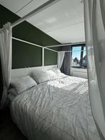 Ikea Vitarna bed (2x140cm) - ook als 280cm bed, Ophalen, Wit, Tweepersoons, Zo goed als nieuw