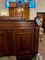 Prachtig houten twijffelaar bed, met lattenbodem, landelijk, Ophalen, 90 cm, Eenpersoons, Bruin