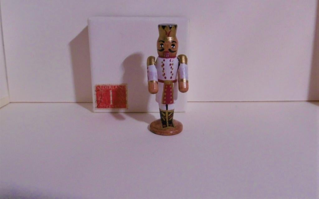 oud houten Duits notenkraker pop kerst miniaturen winkeltje, Verzenden