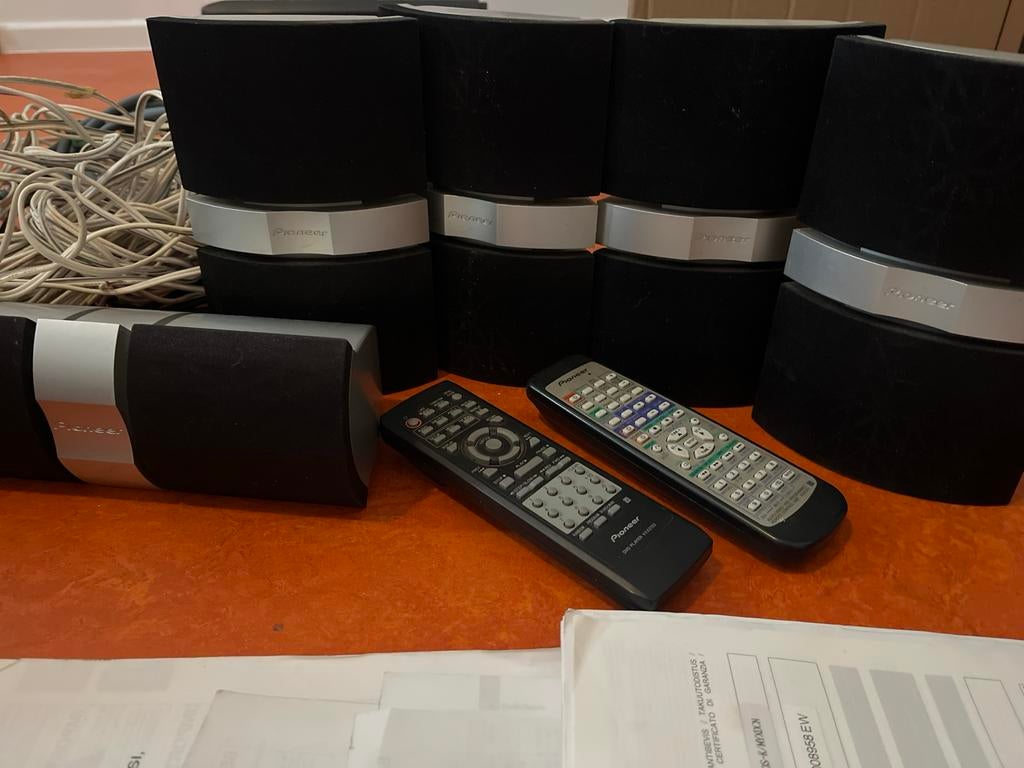 Pioneer Surround Sound Systeem met Afstandsbedieningen, Audio, Tv en Foto, Luidsprekers, Ophalen of Verzenden, Gebruikt, Complete surroundset