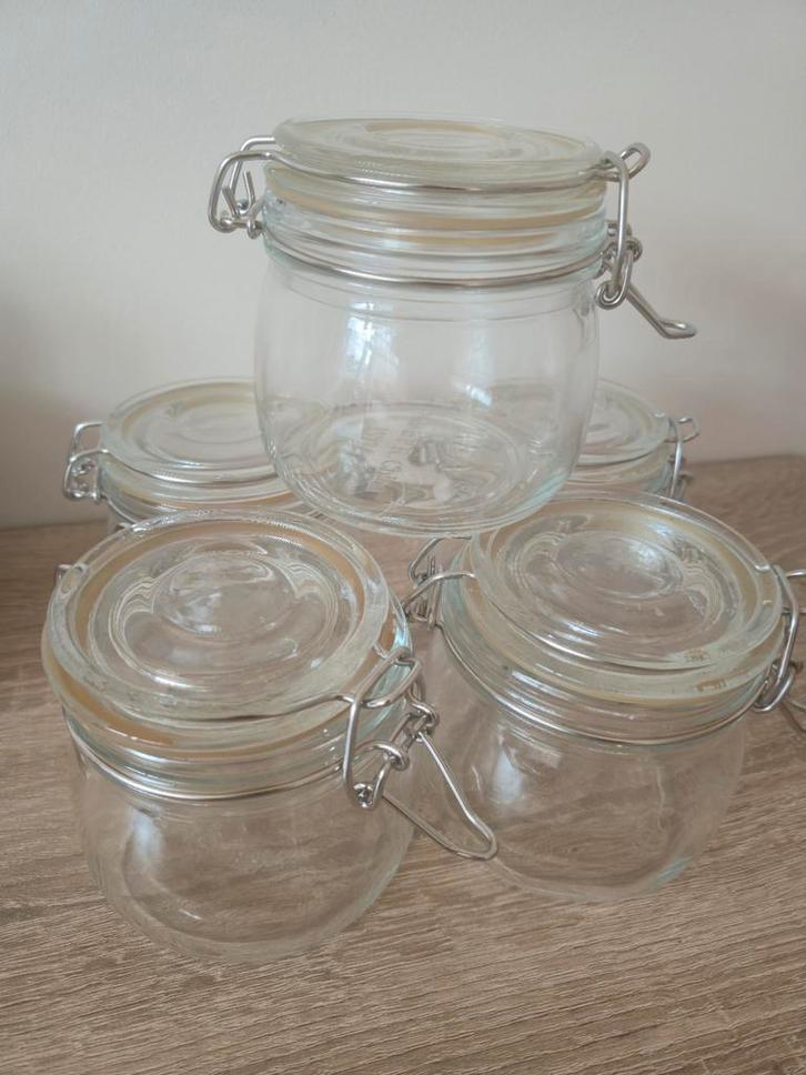 Set van 5 IKEA KORKEN weckpotten – 0,5L – als nieuw, Huis en Inrichting, Keuken | Keukenbenodigdheden, Gebruikt, Ophalen of Verzenden