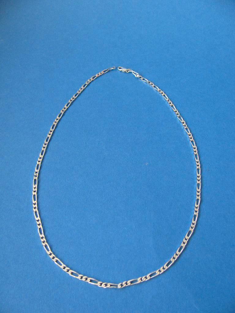 zilveren figaro ketting, Sieraden, Tassen en Uiterlijk, Kettingen, Ophalen of Verzenden, Zo goed als nieuw, Zilver, Zilver