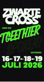 4 camping kaarten zwarte cross, Twee personen