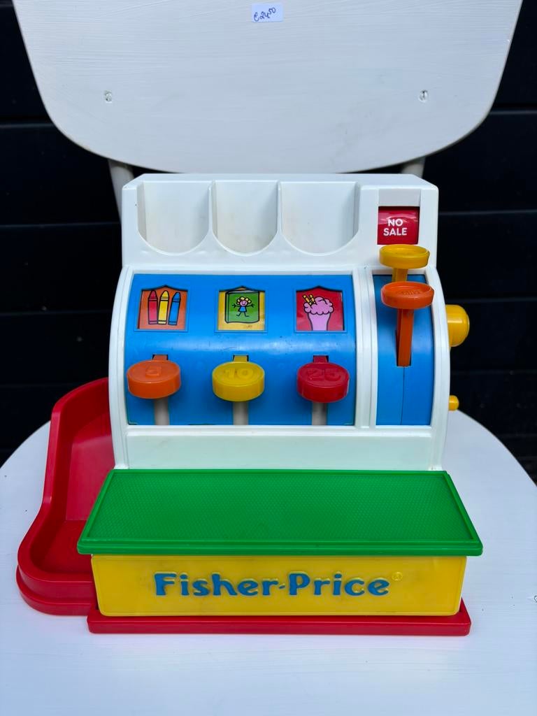 Fisher Price Kassa met 6 muntjes, Gebruikt, -, Ophalen of Verzenden, Fisher Price