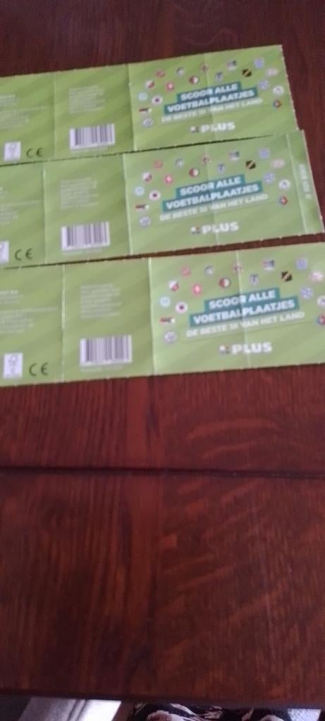 Plus voetbal kaartjes, Ophalen of Verzenden, Winkel, Super of Benzinepomp, Zegels, Bonnen of Punten