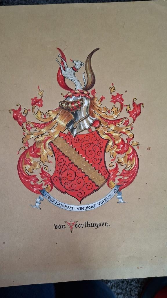familiewapen van de familie Van Voorthuysen, Antiek en Kunst, Ophalen