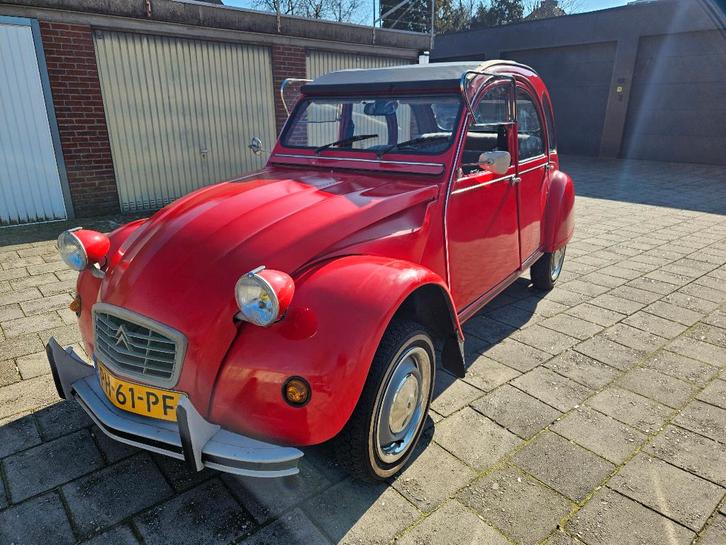 Citroën 2CV 0.6 Club S6 1986 Rood, Auto's, Citroën, Particulier, 2CV, Benzine, Cabriolet, Handgeschakeld, Origineel Nederlands