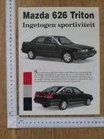 Mazda 626 Triton leaflet 1991, Ophalen of Verzenden, Gelezen, Mazda