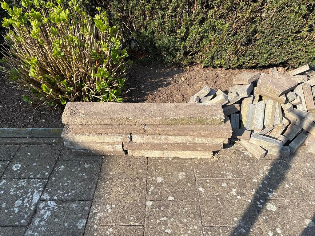 5x Opsluitbandjes Beton - Gebruikt, Tuin en Terras, Tegels en Klinkers, Ophalen, Gebruikt, Overige typen, Minder dan 5 m²