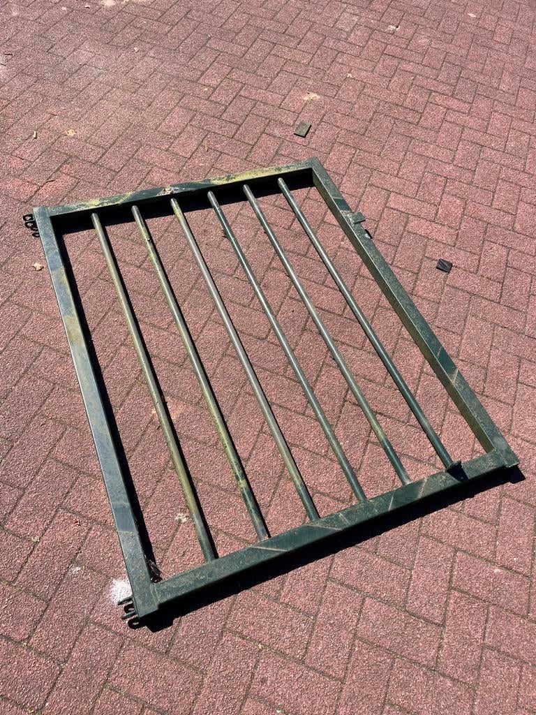 Enkele groene poortdeur, Tuin en Terras, Tuinpoorten, Ophalen, Zo goed als nieuw, Hout, 200 cm of meer