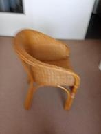 Rieten stoel, Huis en Inrichting, Stoelen, Ophalen, Bruin, Riet of Rotan, Zo goed als nieuw