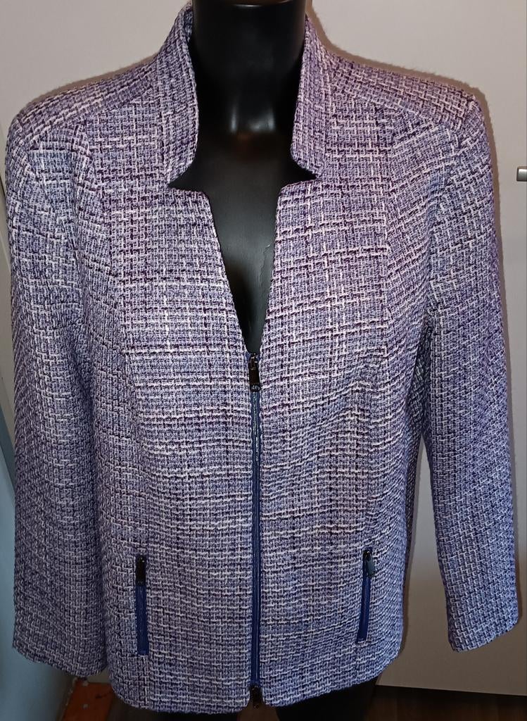 Zgan Elegante Bonita Lila blazer maat 42, Ophalen, Zo goed als nieuw, Maat 42/44 (L), Paars