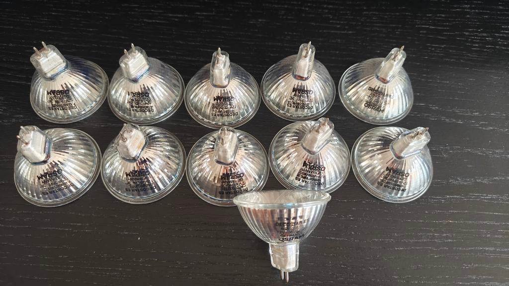 11x OSRAM DECOSTAR 35W Halogeenlamp GU5.3 48865 - gebruikt, Ophalen of Verzenden, Gebruikt, 30 tot 60 watt, Halogeen (gloei)lamp