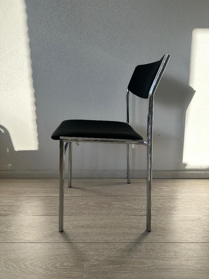 6 Gijs van der Sluis vintage design 60/70 chrome buisframe, Huis en Inrichting, Stoelen, Gebruikt, Vijf, Zes of meer stoelen, Metaal