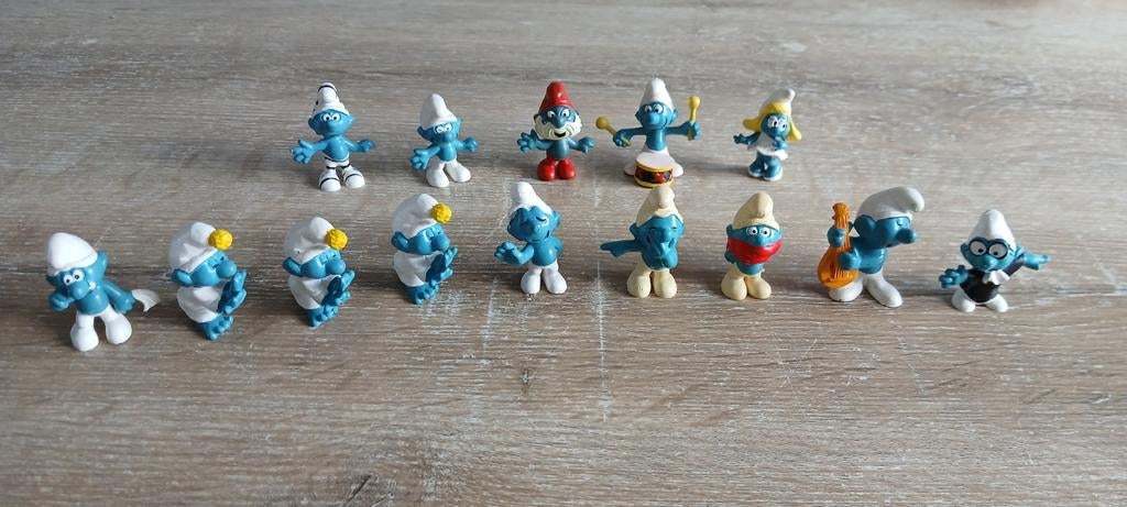 14 Vintage schleich w. Germany Smurfen figuren peyo smurf, Verzamelen, Smurfen, Ophalen of Verzenden, Gebruikt, Verschillende Smurfen