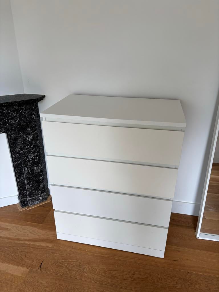 Ikea ladekast wit - 4 lades, Gebruikt, 100 tot 150 cm, 3 of 4 laden, 25 tot 50 cm