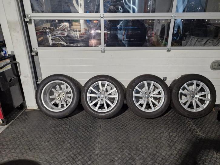 Originele Audi A8 Velgen 18 inch met Banden, Auto-onderdelen, Banden en Velgen, Banden en Velgen, Zomerbanden, 18 inch, Gebruikt