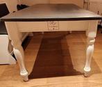 Vintage landelijke grenen eettafel 180x90cm grijs/bruin+wit, Ophalen, Gebruikt, Vintage, Landelijk, Brocante, 50 tot 100 cm