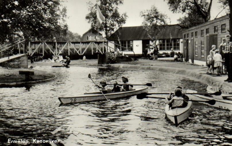 Ermeloo, Kanovijver - volk kano brug - 1963 gelopen, Ophalen of Verzenden, Voor 1920, Gelopen, Noord-Brabant