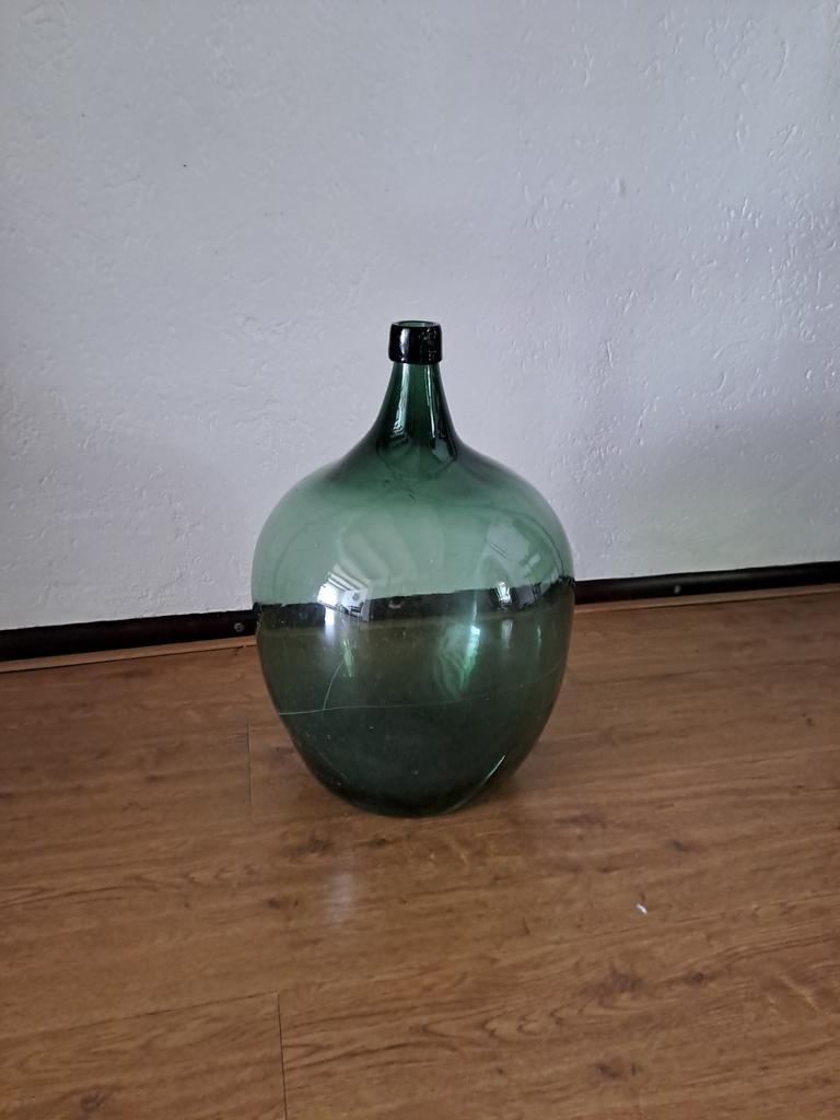 Vintage Grote glazen fles, Ophalen, Overige kleuren, Glas, Minder dan 50 cm